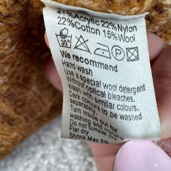 Ganni Wool Blend Golden Mustard Knit Sweater - Picture 4 of 7